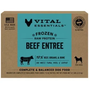 Vital Essentials Beef Entree Frozen Raw Patties Dog Food