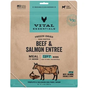 Vital Essentials Beef & Salmon Entrée & Mixer Soft Nibs Freeze