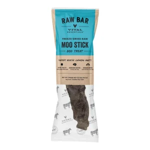 Vital Essentials Dog Raw Bar Freeze-Dried Raw Moo Stick Dog Treat, 0.5 oz each, Case of 34
