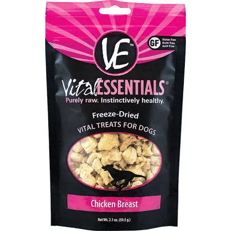 Vital Essentials Freeze-Dried Chicken Breast Dog Treats 2.1 oz - Image 2