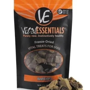 Vital Essentials Freeze-Dried Dog Treats Beef Liver 2.1oz