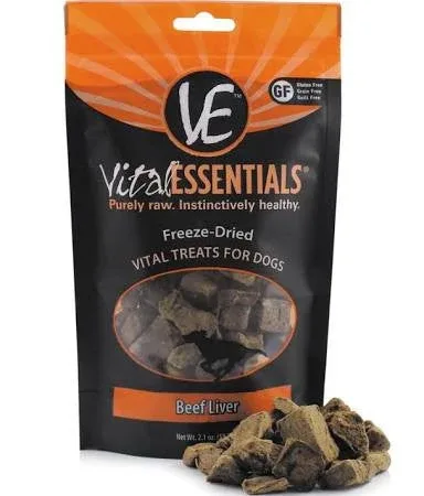 Vital Essentials Freeze-Dried Dog Treats Beef Liver 2.1oz - Image 2