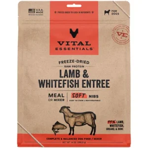 Vital Essentials Lamb & Whitefish Entrée & Mixer Soft Nibs Freeze