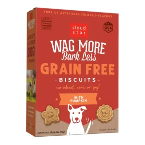 Wag More Bark Less Grain Free Oven Baked Treats with Pumpkin 14Z {L+1x}