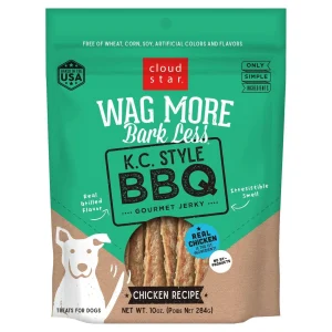 Wag More Bark Less Kansas City Style BBQ Chicken Grilled Jerky 10 oz