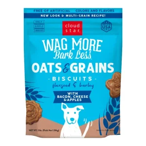 Wag More Bark Less Original Oven Baked Treats with Bacon, Cheese and Apples 3lb {L+1x} 938083