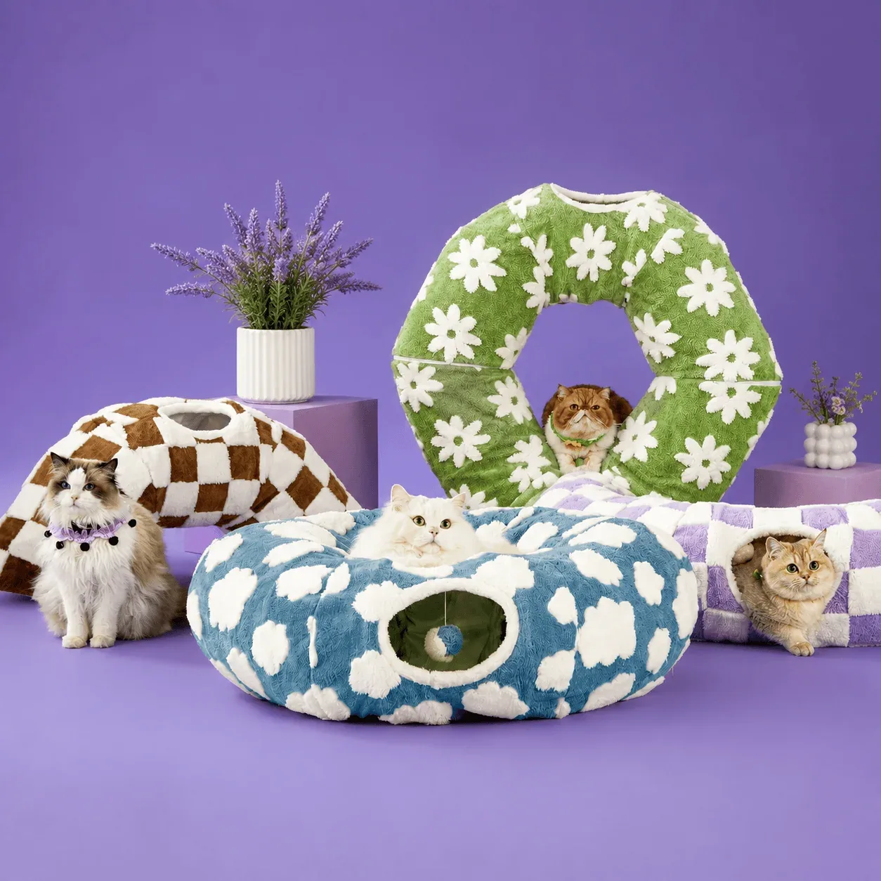Washable Cat Tunnel Bed For Dogs & Cats - Image 2