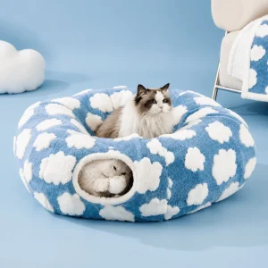 Washable Cat Tunnel Bed For Dogs & Cats