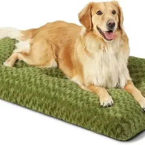 Washable Plush Dog Bed – Anti-Slip Crate Mat