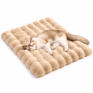 Washable Plush Pet Bed Mat for Cats & Dogs – Non-Slip
