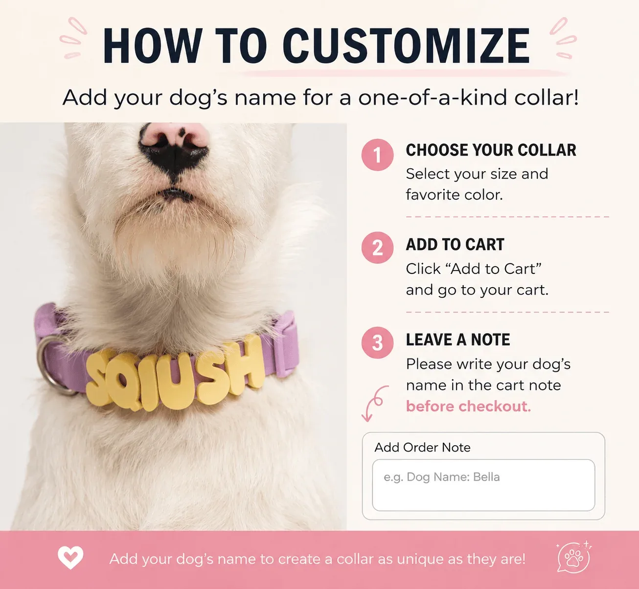 Waterproof Dog Collar with Custom Name Charms - Image 2