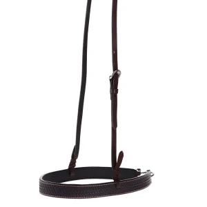 WD Tack Heavy Oiled Basketweave Tooled Noseband