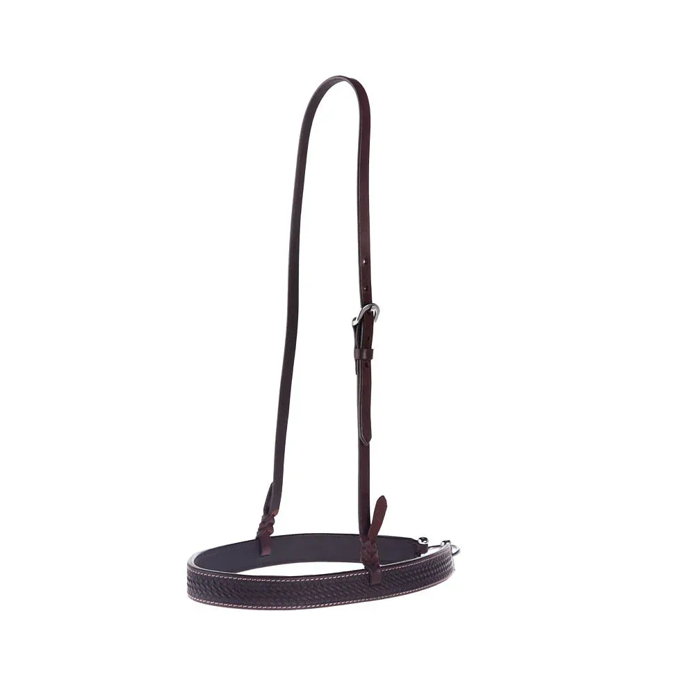 WD Tack Heavy Oiled Basketweave Tooled Noseband - Image 2