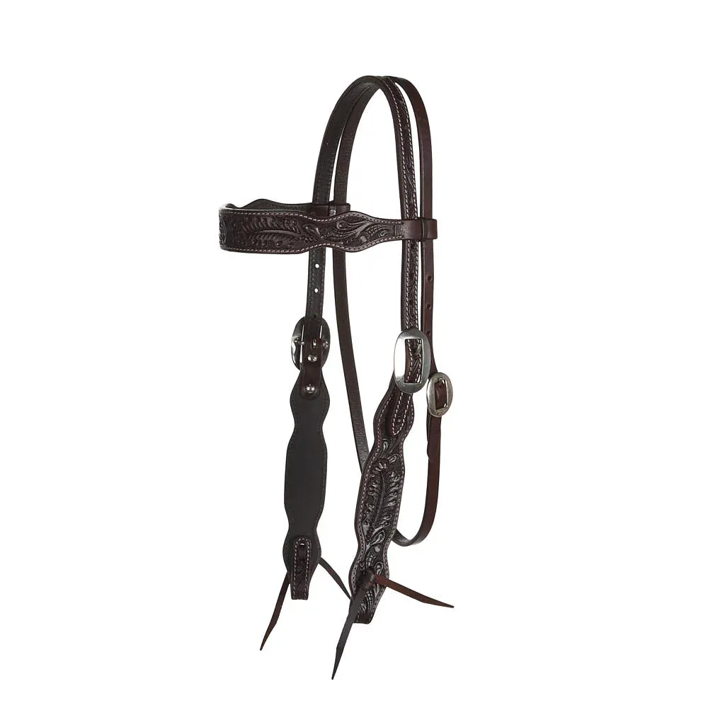 WD Tack Heavy Oiled Dark Oak Browband Headstall