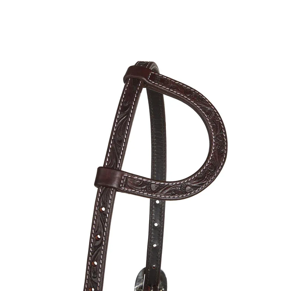 WD Tack Heavy Oiled Dark Oak Single Ear Headstall - Image 2