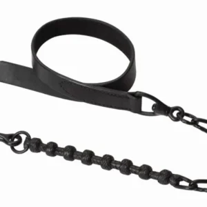 Weaver 1 Braid Rawhide Chain Lead 1x24 Black