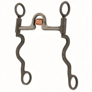 Weaver 5" Sweet Iron Ported Mouth With Copper Cricket, 8-1/4" Shank Cheeks