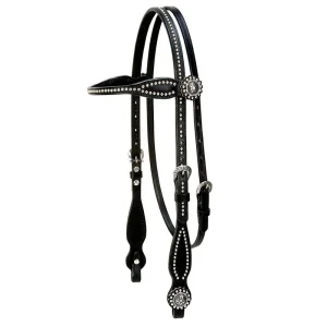 Weaver Back in Black Browband Headstall