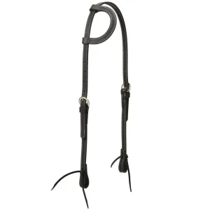 Weaver Black Leather Sliding Ear Headstall