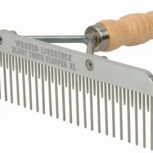 Weaver Blunt Tooth Fluffer Comb Wood HandlexLarge