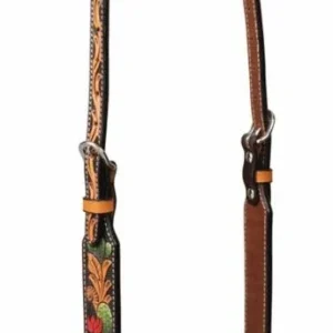 Weaver Cactus Tooled Sliding Ear Headstall