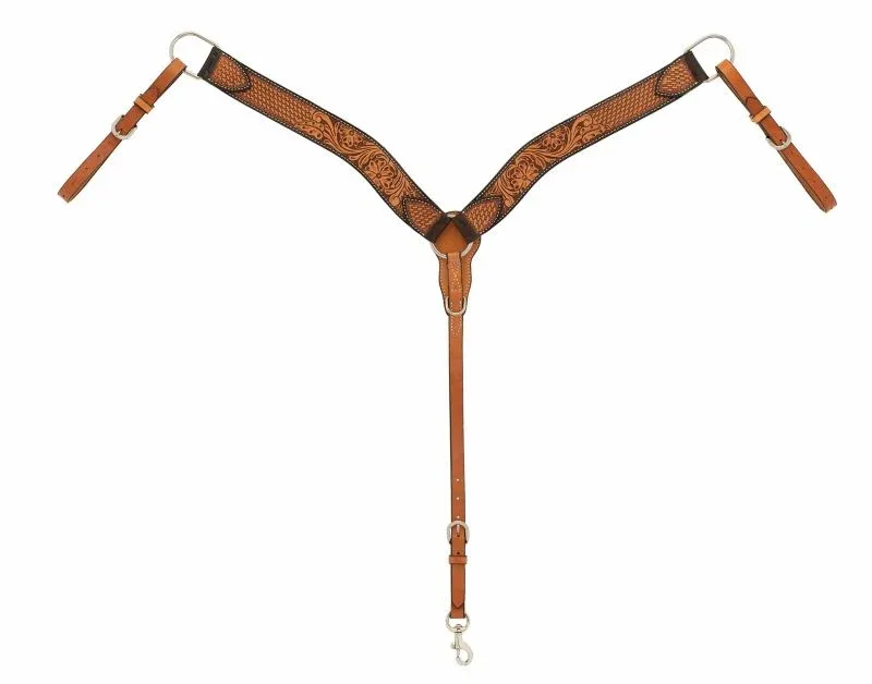 Weaver Floral Tooled Breast Collar
