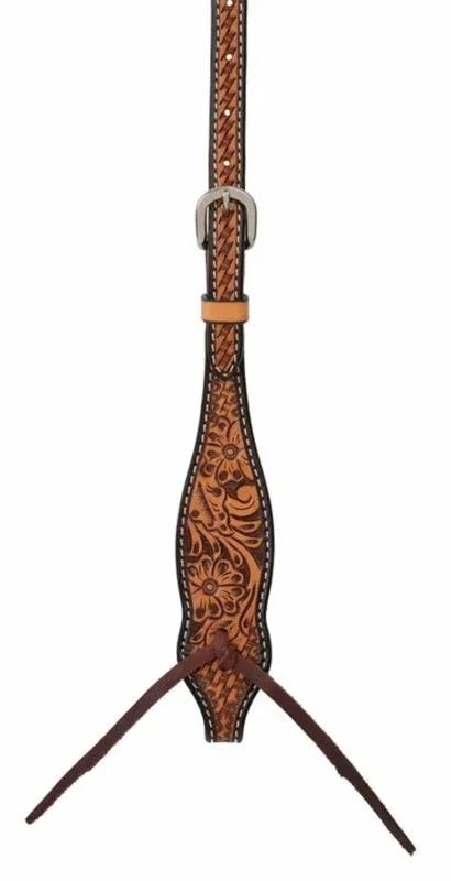 Weaver Floral Tooled Sliding Ear Headstall - Image 2