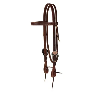 Weaver Flower Straight Browband Headstall