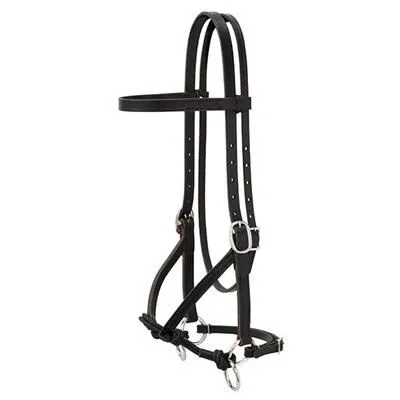 Weaver Justin Dunn Oiled Black Bitless Bridle