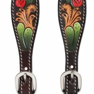 Weaver Ladies Cactus Tooled Spur Strap