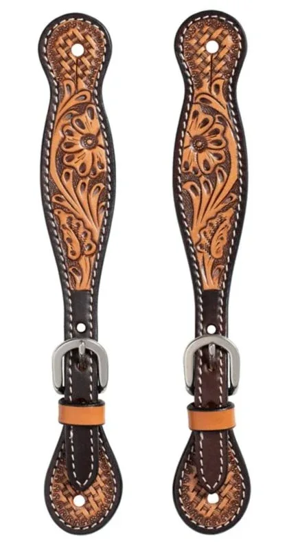 Weaver Ladies Floral Tooled Spur Strap