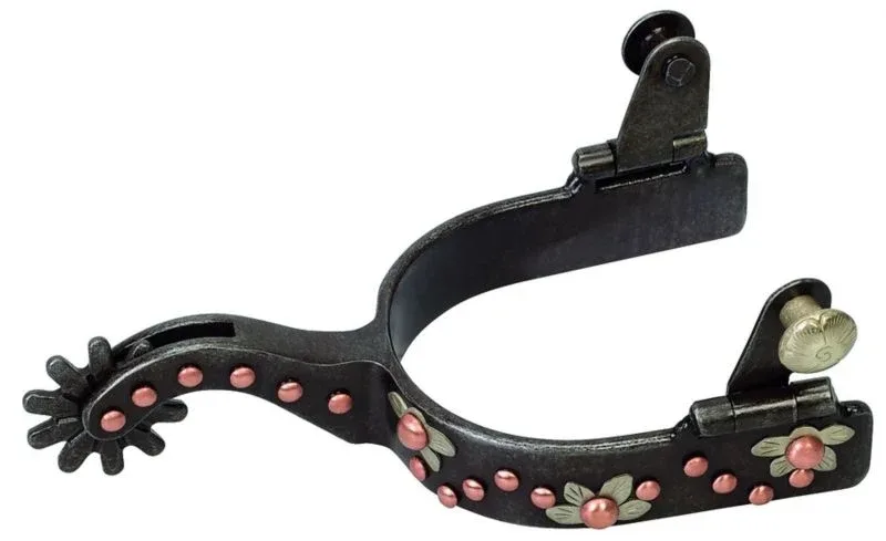Weaver Ladies German Silver Floral Copper Spur