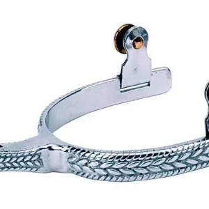 Weaver Ladies Roping Spurs with Engraved Band 2