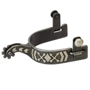 Weaver Leather Mens Black Arrow Crossing Spurs