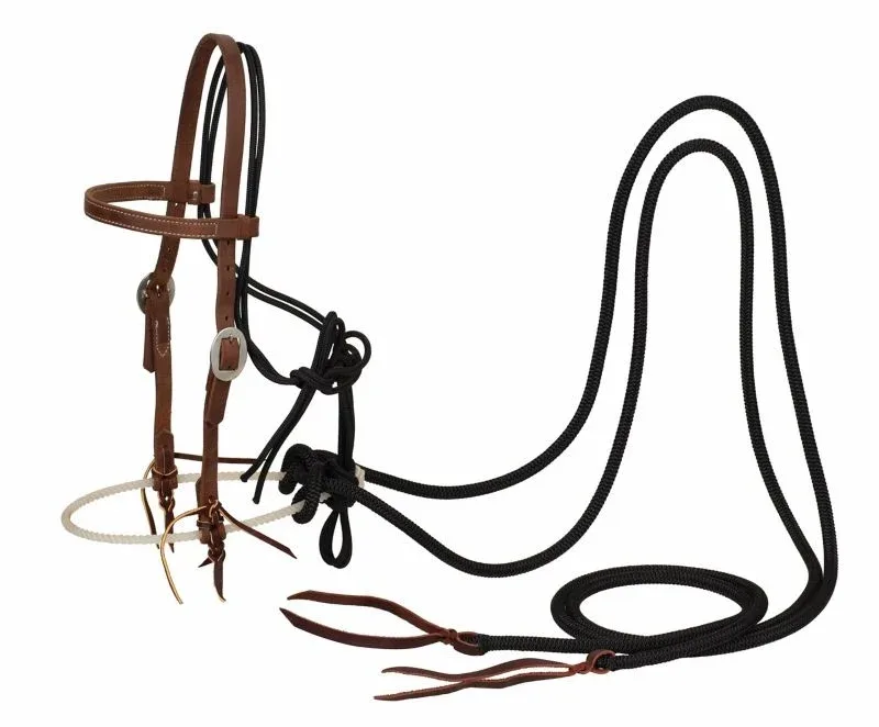 Weaver Loping Hackamore Leather Headstall