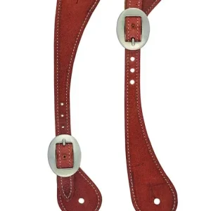 Weaver Mens Shaped Harness Spur Straps Russet
