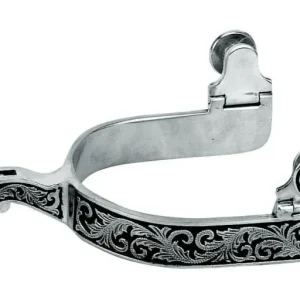 Weaver Mens Spurs With Engraved Black 1.5