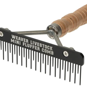 Weaver Mini Fluffer Comb with Wood Handle and Teflon Blade