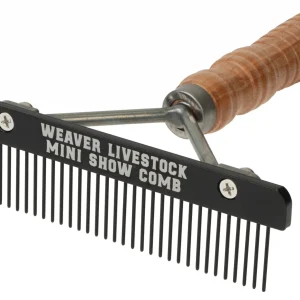Weaver Mini Show Comb with Wood Handle and Teflon Blade