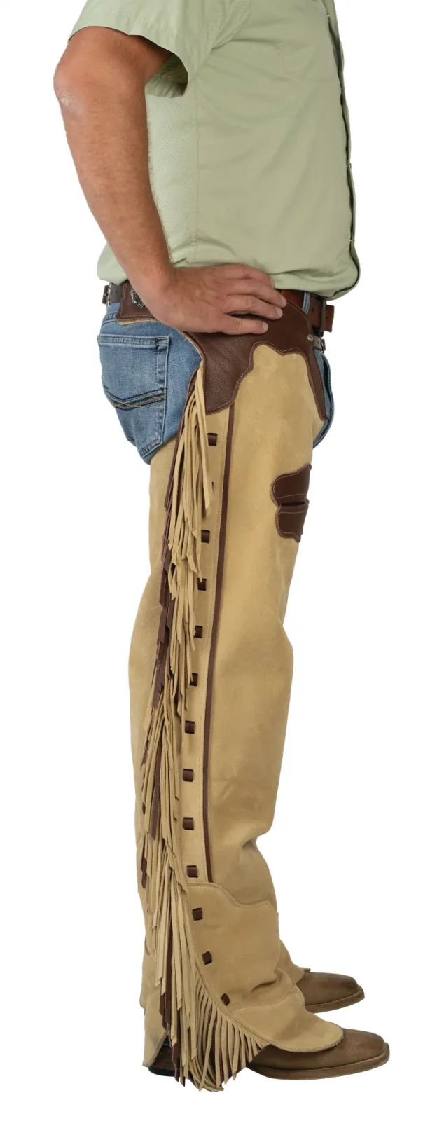 Weaver Premium Western Leather Chaps - Image 2