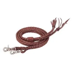 Weaver Round Braided Latigo Split Reins 1/2 X 7ft
