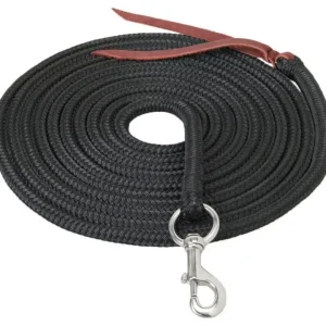 Weaver Silvertip Lunge Line with Snap 1/2x22ft Black