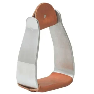 Weaver Sloped Aluminum Stirrups With Leather Brn