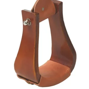 Weaver Sloped Wooden Roper Stirrups With Leather