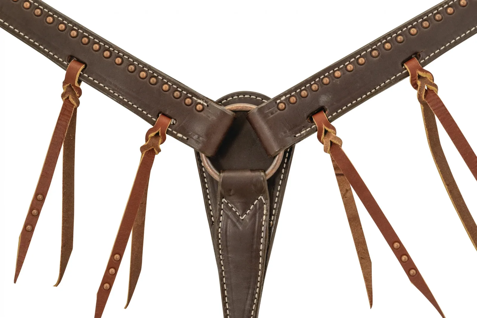 Weaver Tasseled Western Outlaw Leather Breast Collar - Image 2