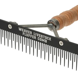 Weaver Teflon Fluffer Comb with Wooden Handle