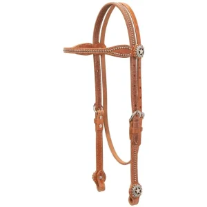 Weaver Texas Star Hermann Oak Browband Headstall