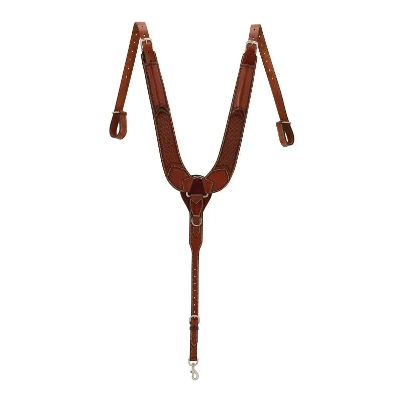 Weaver Turq Cross Basket Pulling Breast Collar