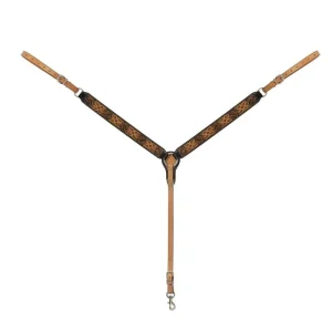 Weaver Turq Cross Floral Straight Breast Collar