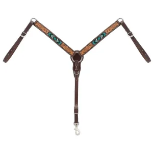 Weaver Turq Cross Turqu Bead Pony Breast Collar